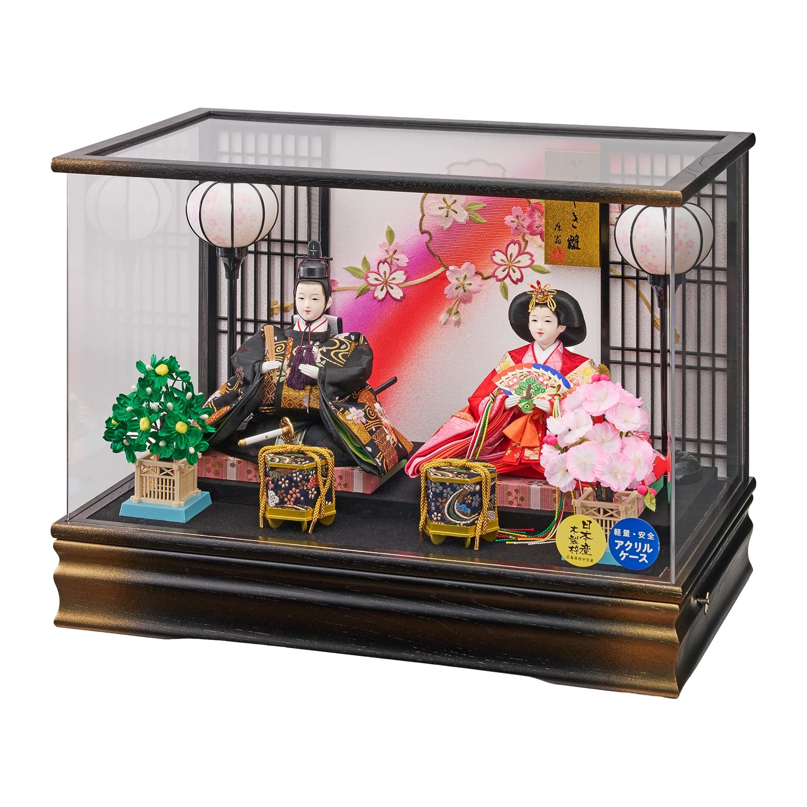 羽衣三五親王飾（黒金）